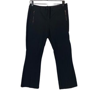Topshop kick flare cropped black trousers